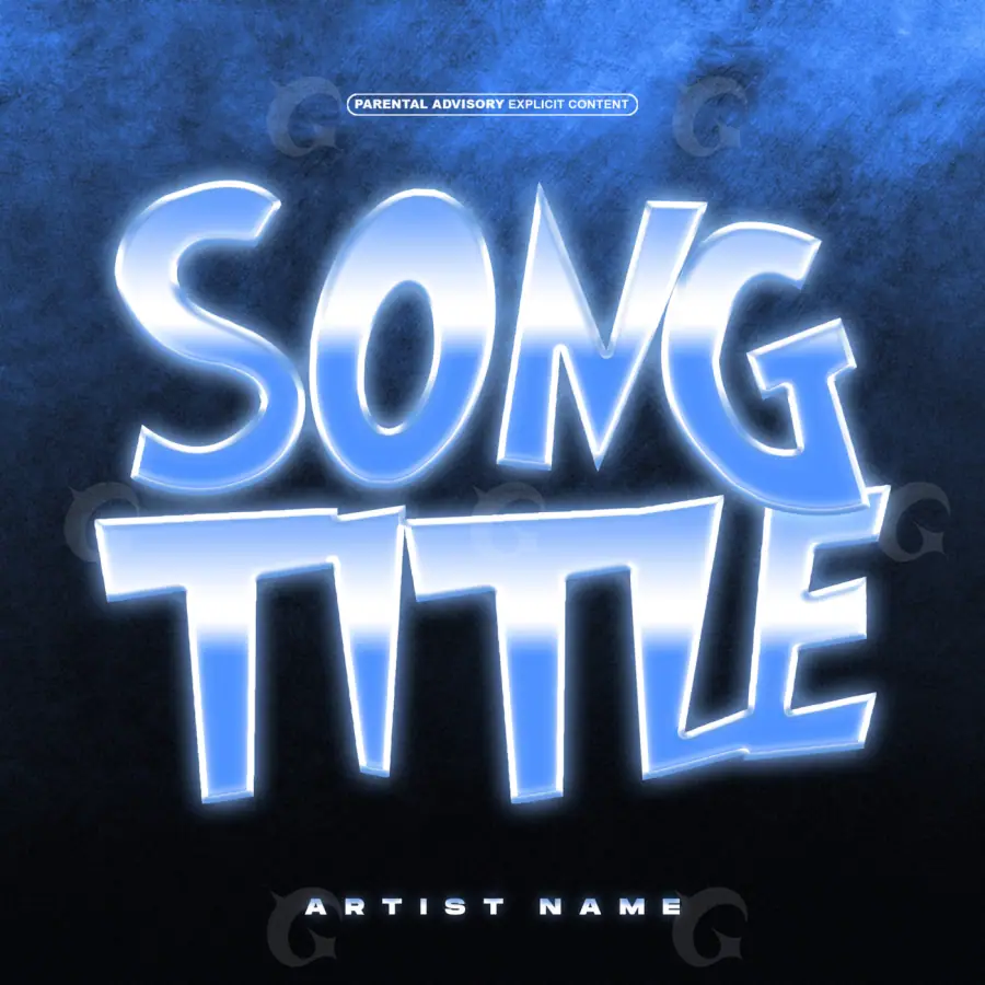 Обложка для альбома «Blue Lettering»: типографика; палитра — синяя