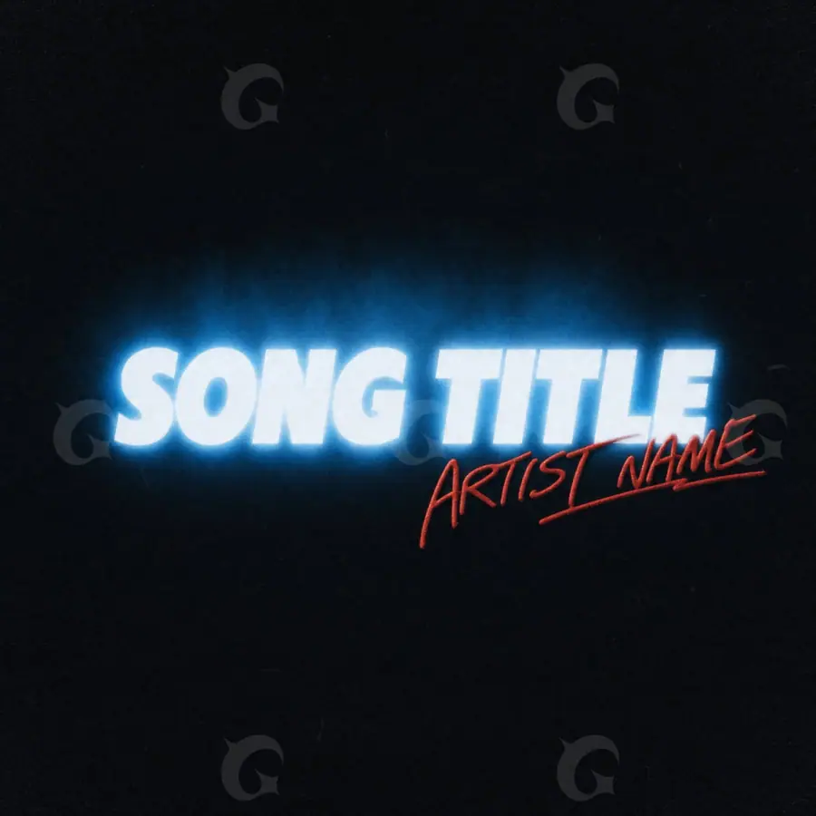 Обложка для альбома «Blue Lettering»: типографика; палитра — синяя