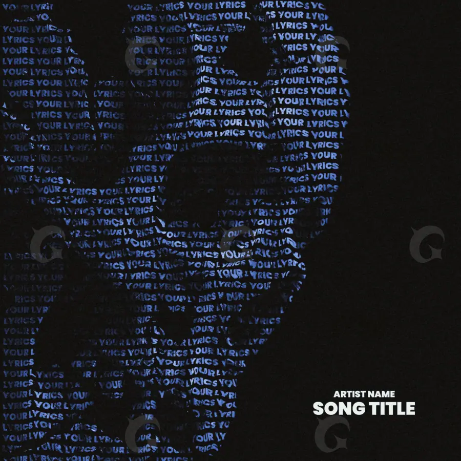 Portada prediseñada «Blue Lettering»: tipografía; color azul