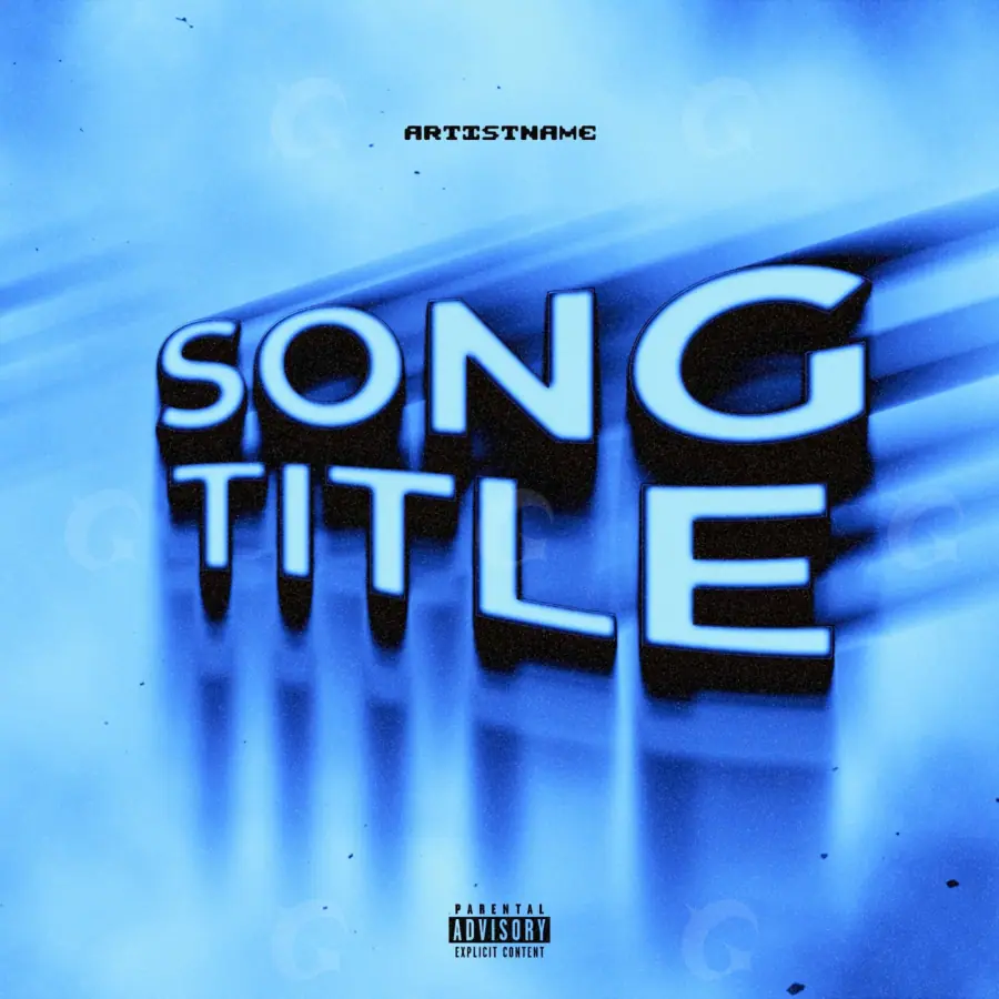 Album cover art “Blue Lettering”: lettering, blue tones