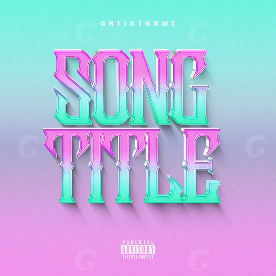 Premade cover art “Blue Neon”: neon, blue tones