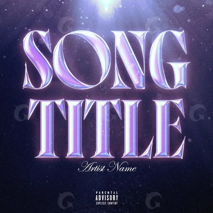 Music cover artwork “Blue Neon”: neon and star, blue tones