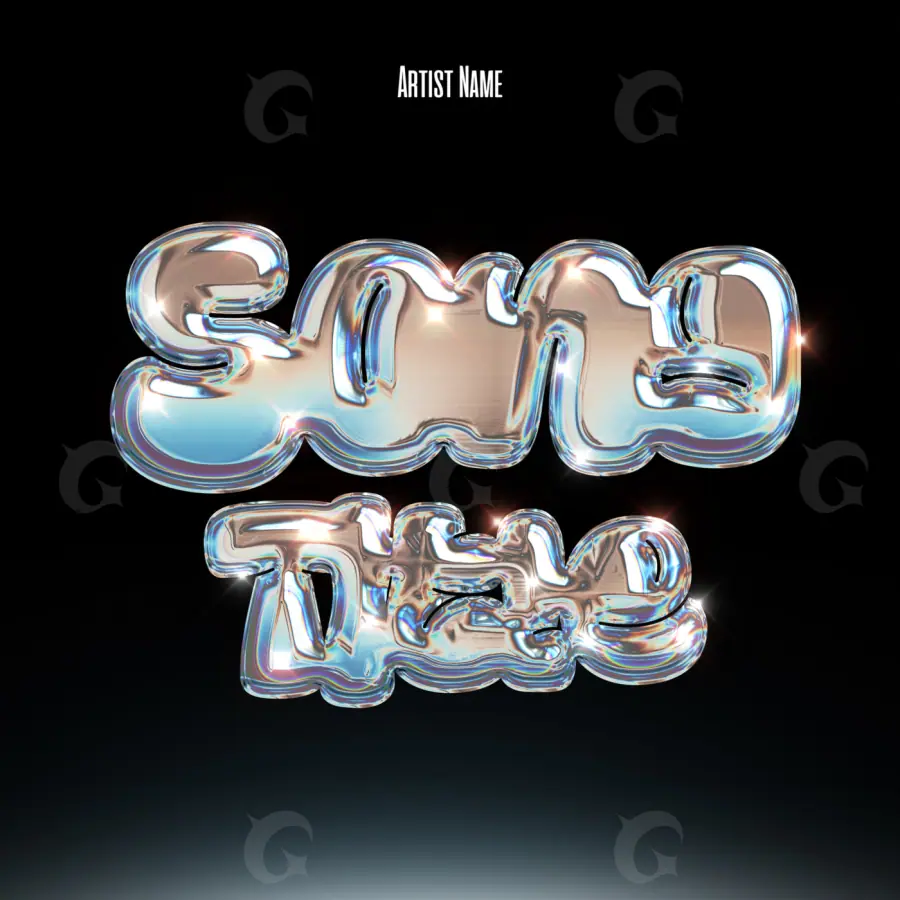 Arte de portada musical «Blue Neon»: neón; color azul