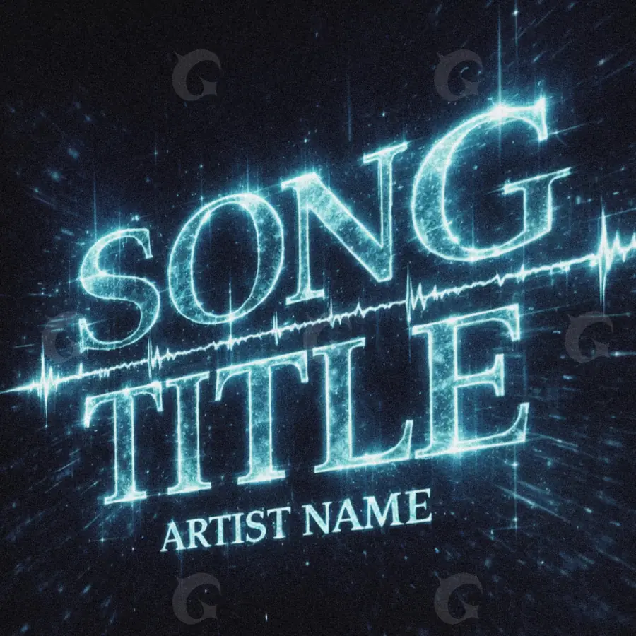 Album cover art “Blue Neon”: neon, blue tones