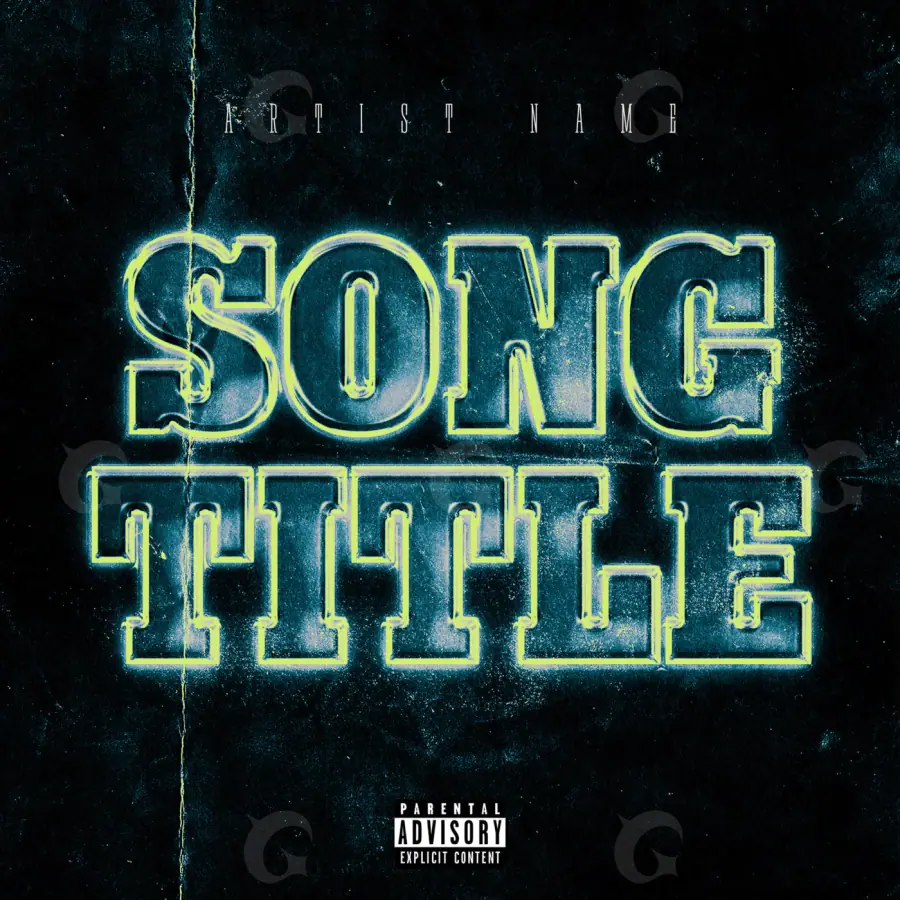 Premade cover art “Blue Neon”: neon, blue tones