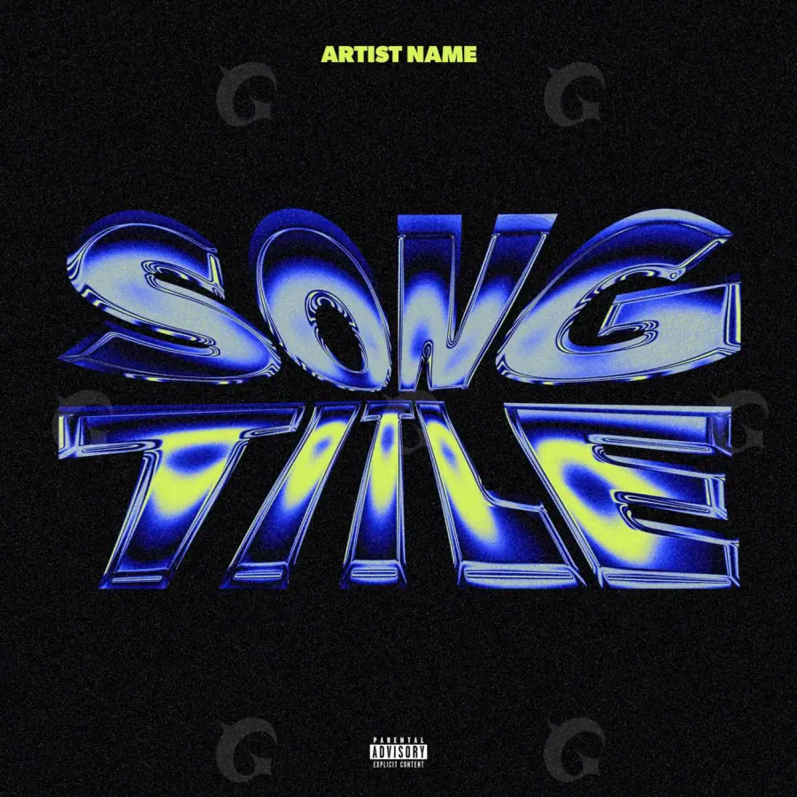 Arte de portada musical «Blue Neon»: neón; color azul