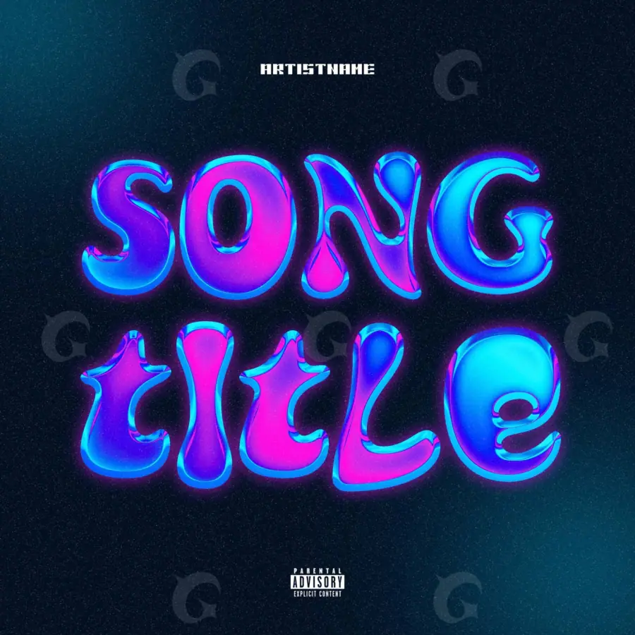 Music cover artwork “Blue Neon”: neon, blue tones