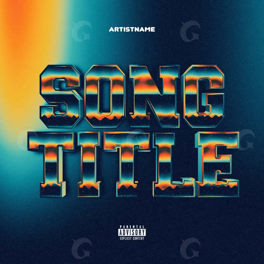 Music cover artwork “Blue Neon”: neon, blue tones