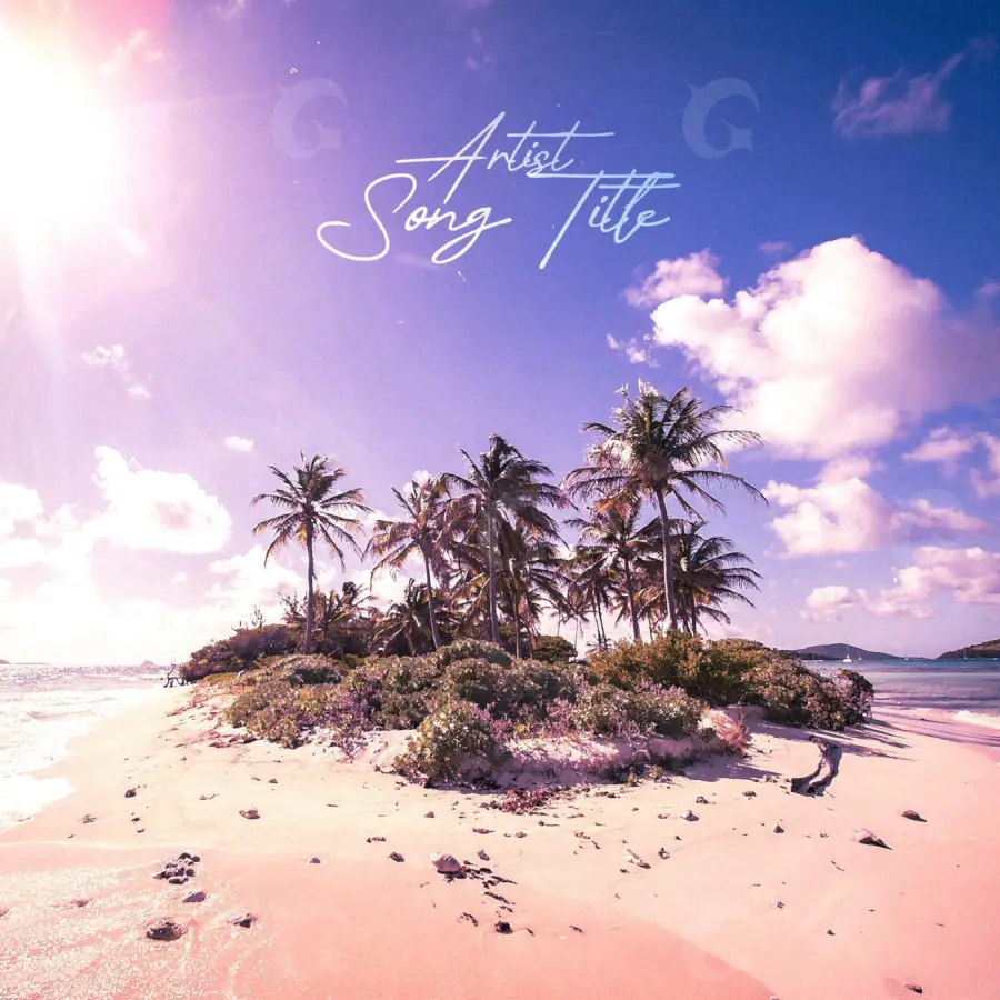Album cover art “Blue Palm”: palm and tree, blue tones