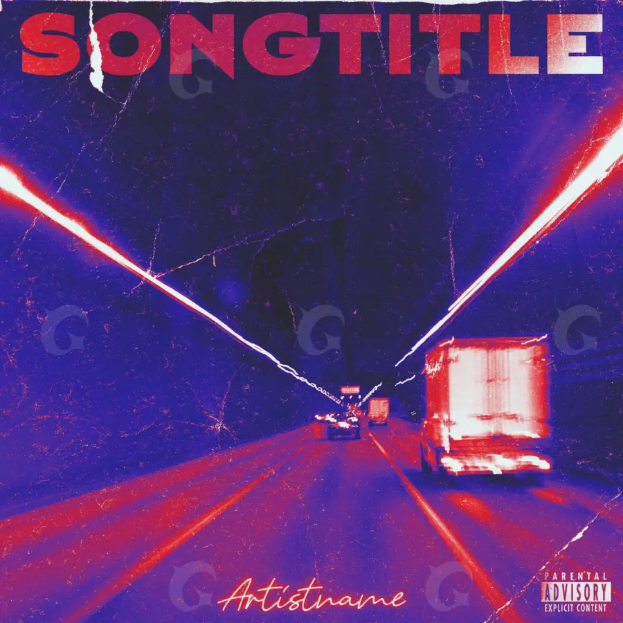 Portada para canción «Blue Road»: carretera; color azul