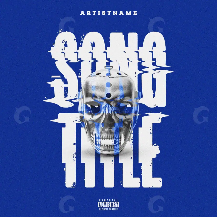 Обложка для альбома «Blue Skull»: череп; палитра — синяя