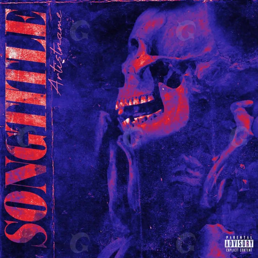 Music cover artwork “Blue Skull”: skull, blue tones