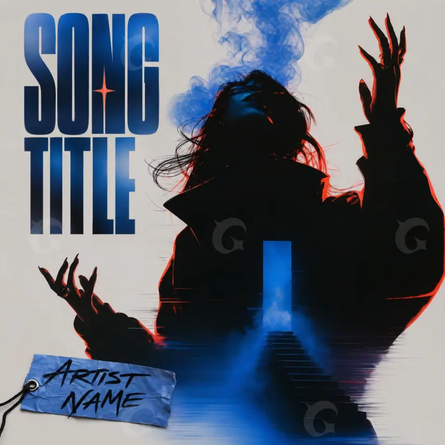 Premade cover art “Blue Smoke”: smoke, blue tones