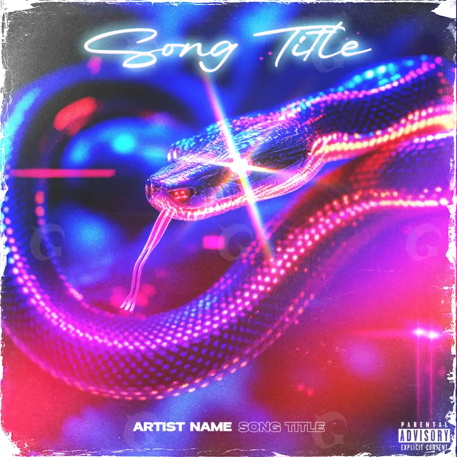 Album cover art “Blue Snake”: snake, blue tones