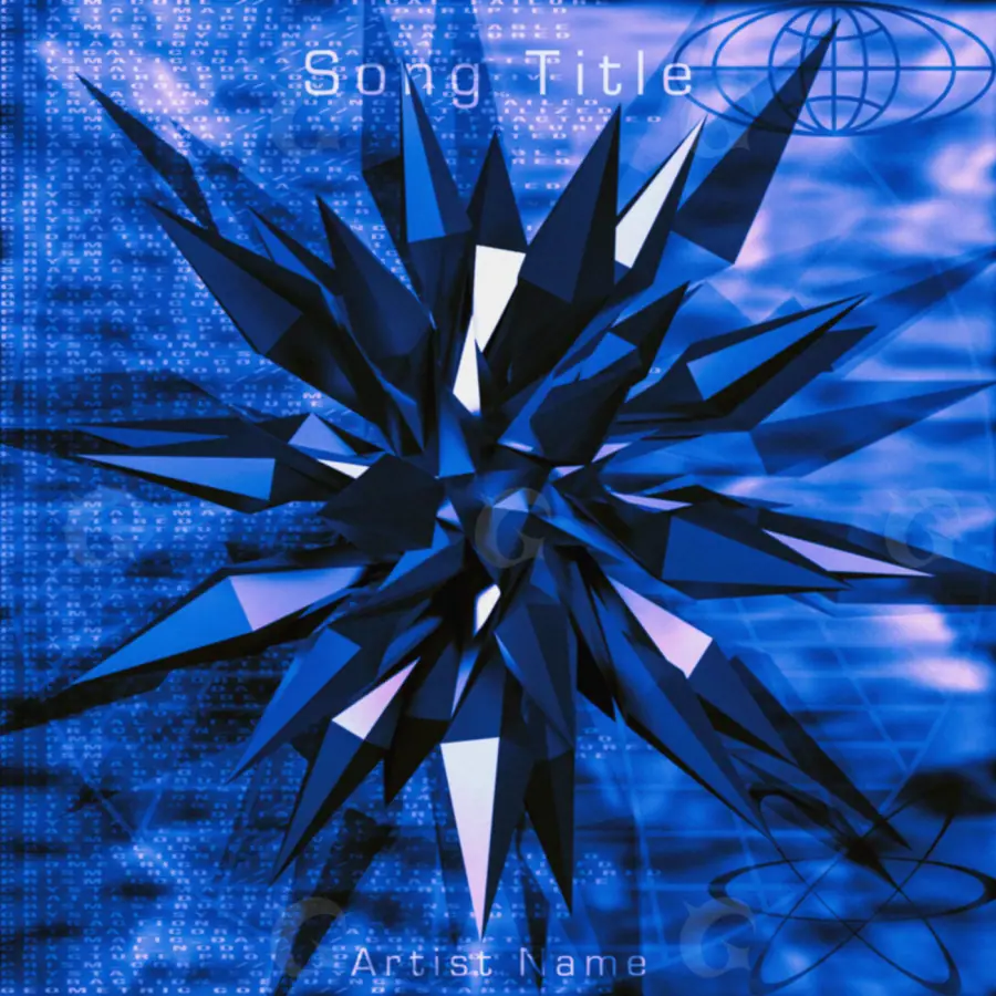 Обложка для песни «Blue Star»: звезда; палитра — синяя