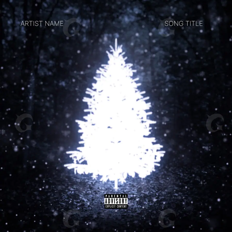 Music cover artwork “Blue Tree”: tree and star, blue tones