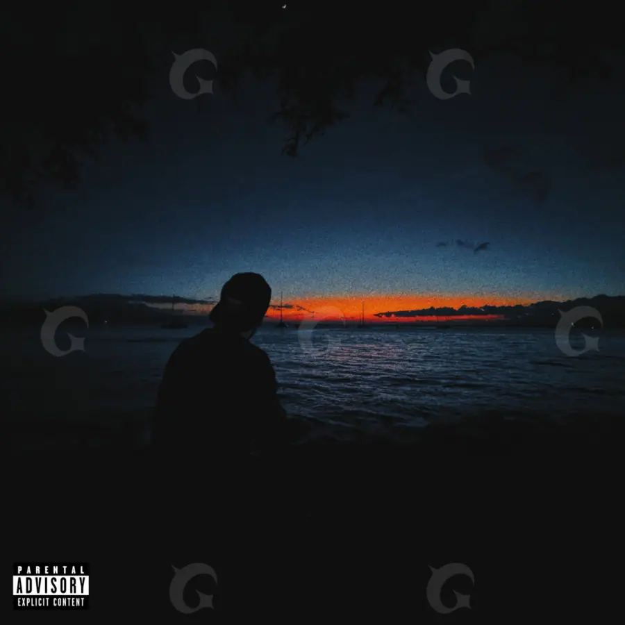 Album cover art “Blue Water”: water and sun, blue tones