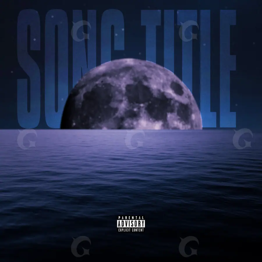 Arte de portada musical «Blue Water»: agua y estrella; color azul