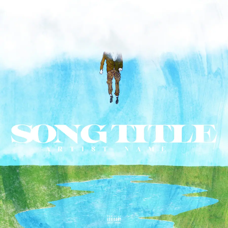 Album cover art “Blue Water”: water, blue tones