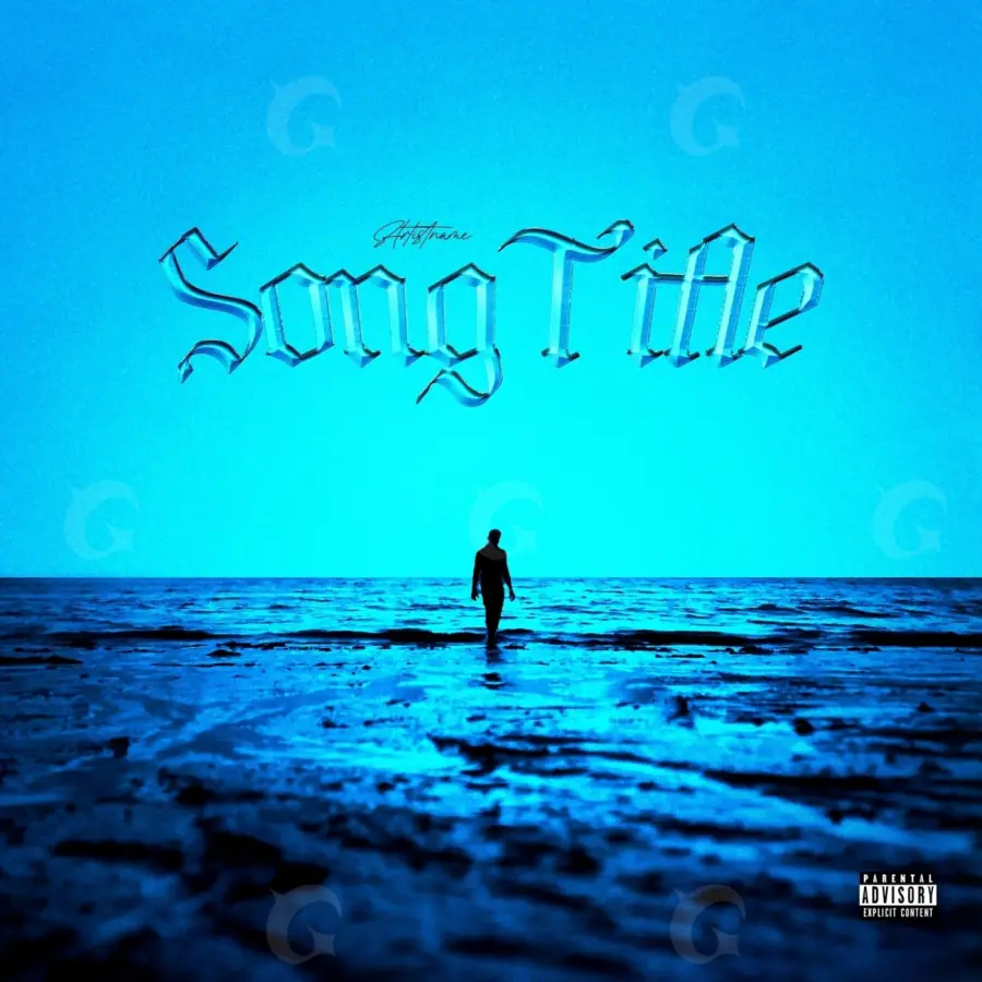 Music cover artwork “Blue Water”: water and wave, blue tones