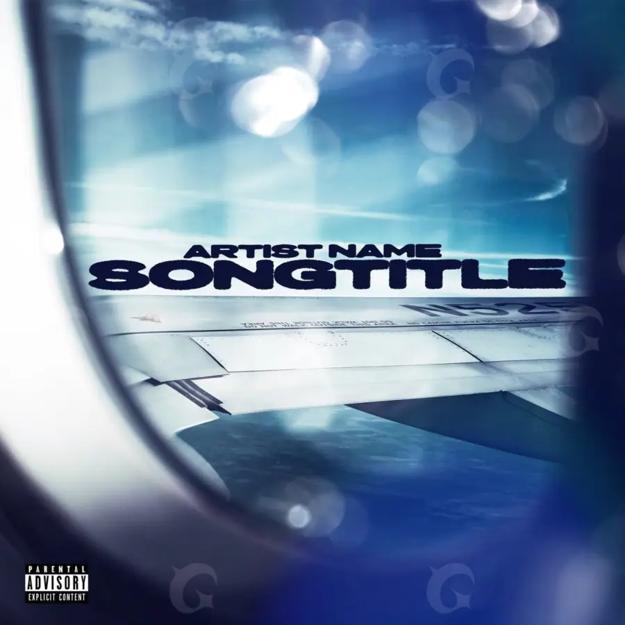 Arte de portada musical «Blue Window»: ventana; color azul
