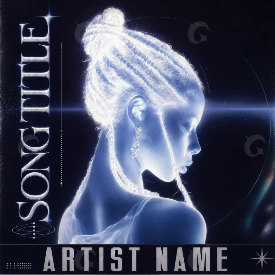 Arte de portada musical «Blue Woman»: mujer; color azul