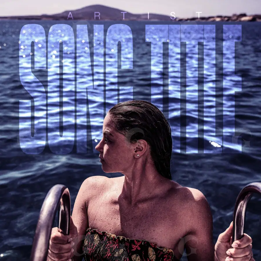 Portada prediseñada «Blue Woman»: mujer y agua; color azul