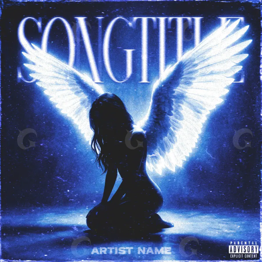 Music cover artwork “Blue Woman”: woman and star, blue tones