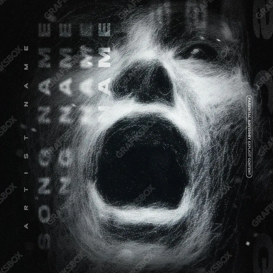 Обложка для трека с ночным сюжетом «Dark Resonance» — тёмный кадр, где свет работает точечно, в чёрно-белом