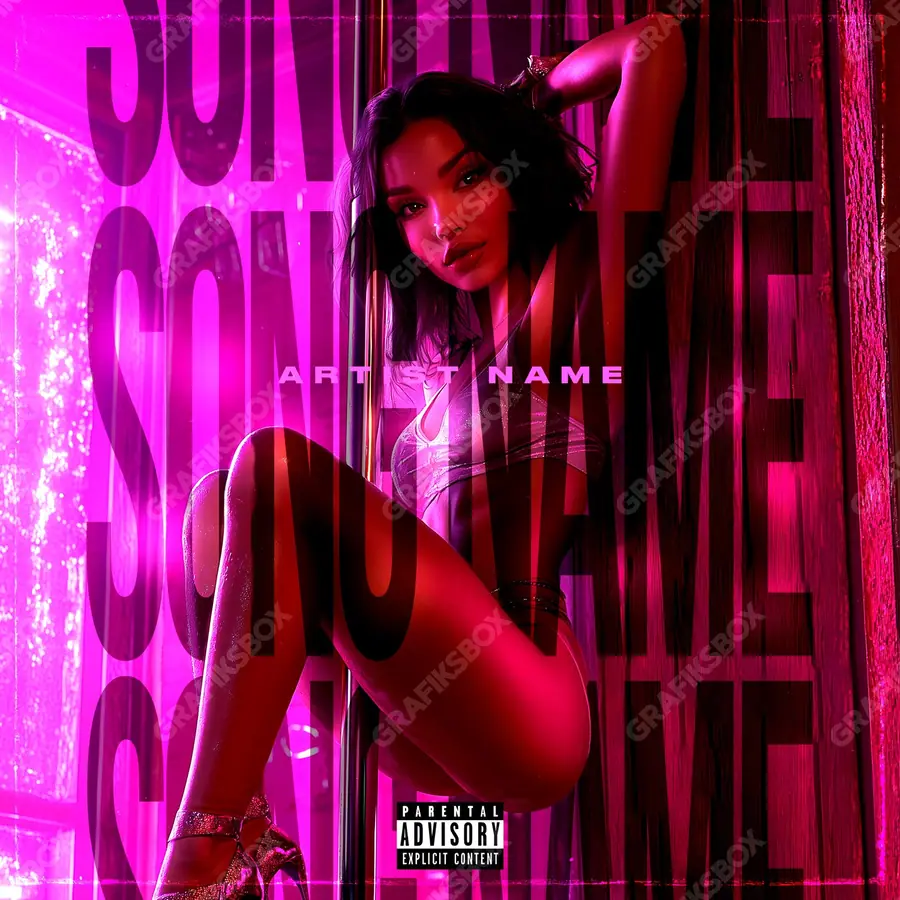 Portada de álbum prediseñada «Stands» — una idea visual original sin equivalente cercano en el catálogo, en matices rosados