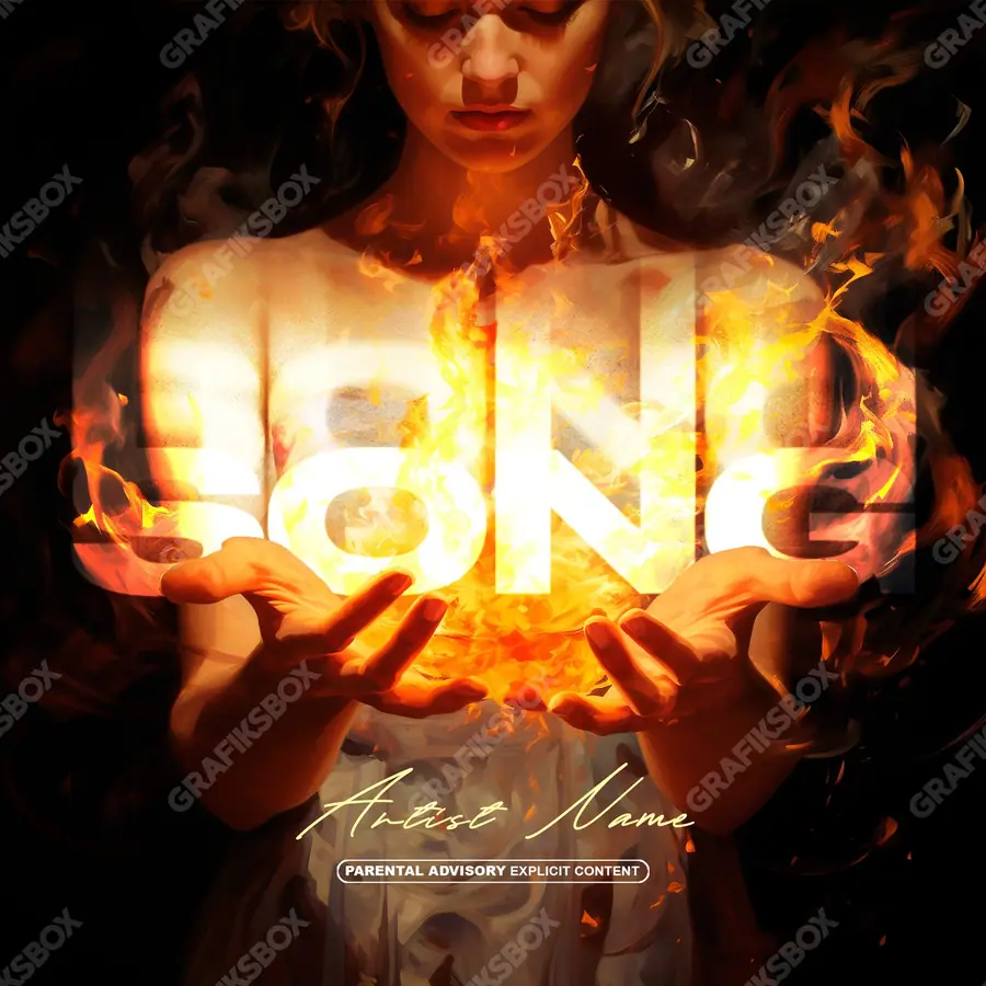 Premade album cover “Firetween” — a frame that refuses to sit in one category in orange shades