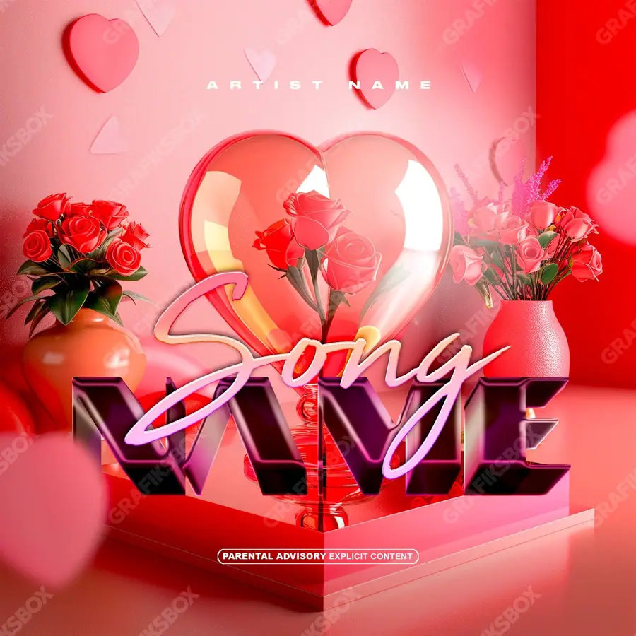 Premade album cover “Anniversary” — a subject with a character of its own in deep red tones