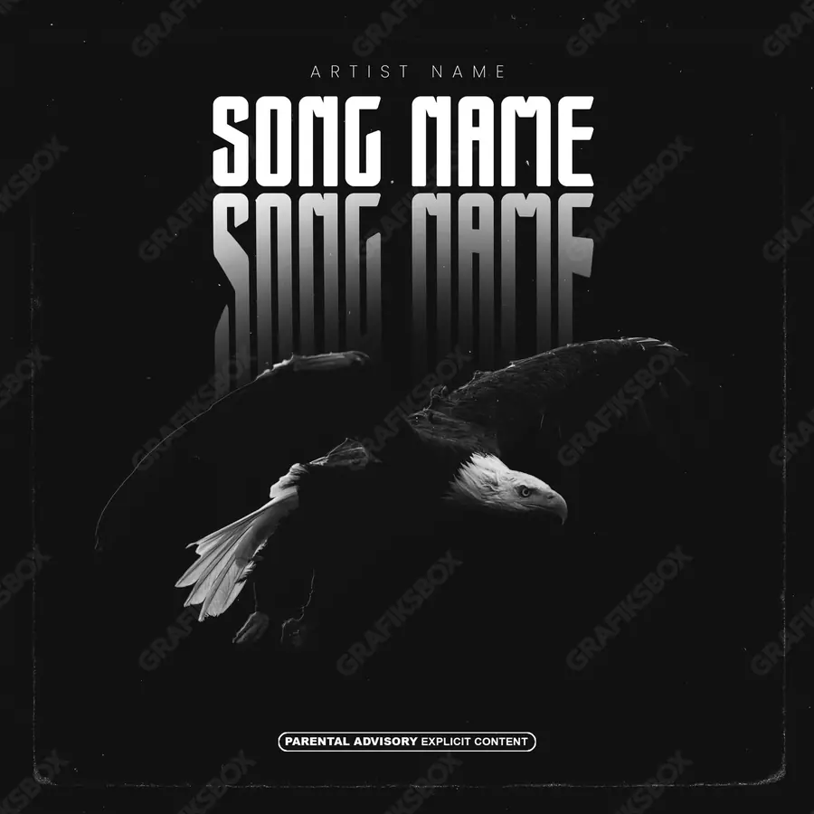 Portada de álbum prediseñada «Objective» — una idea visual original sin equivalente cercano en el catálogo, en una paleta monocroma