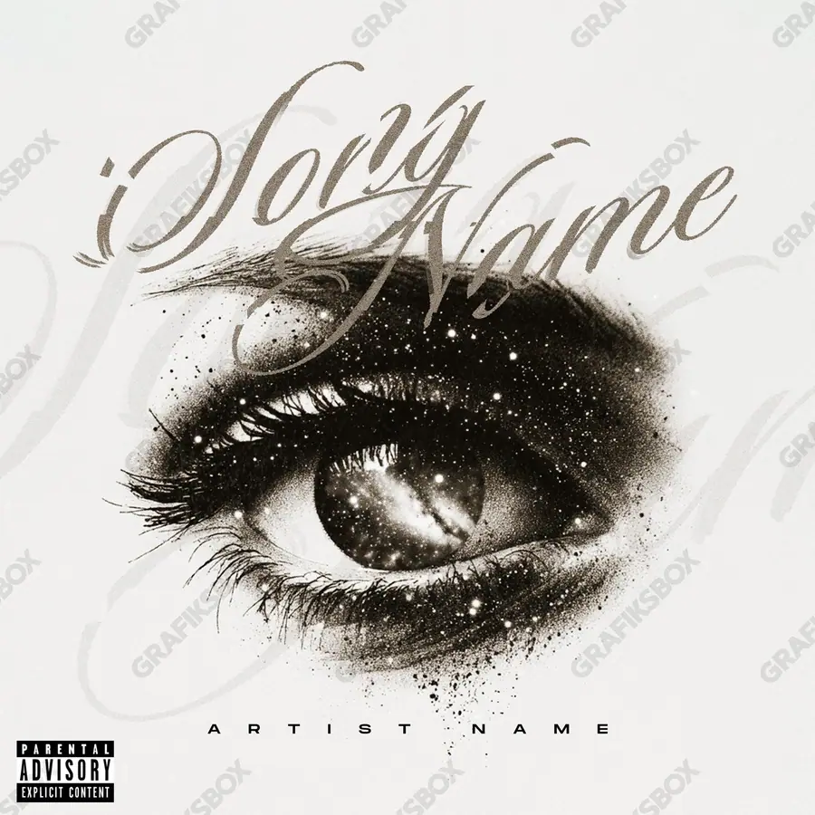 Premade album cover “Worldview” — a frame that refuses to sit in one category in a black and white palette