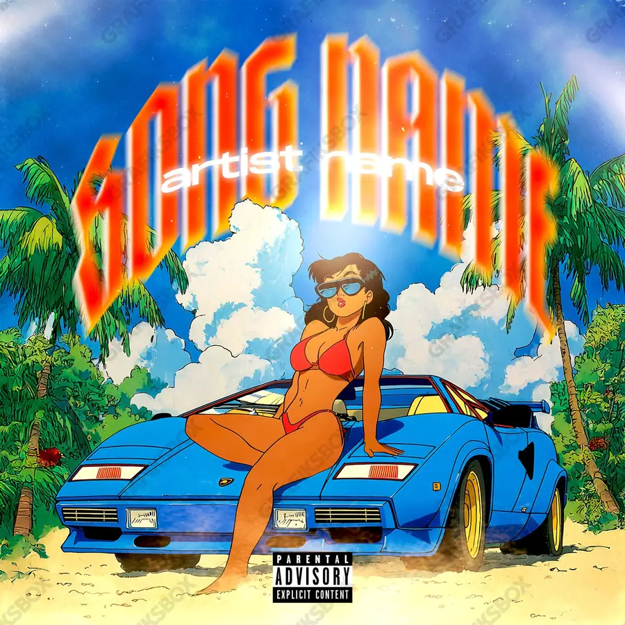 Portada de álbum prediseñada «Santa Monica» — un motivo con carácter propio, en una gama azul