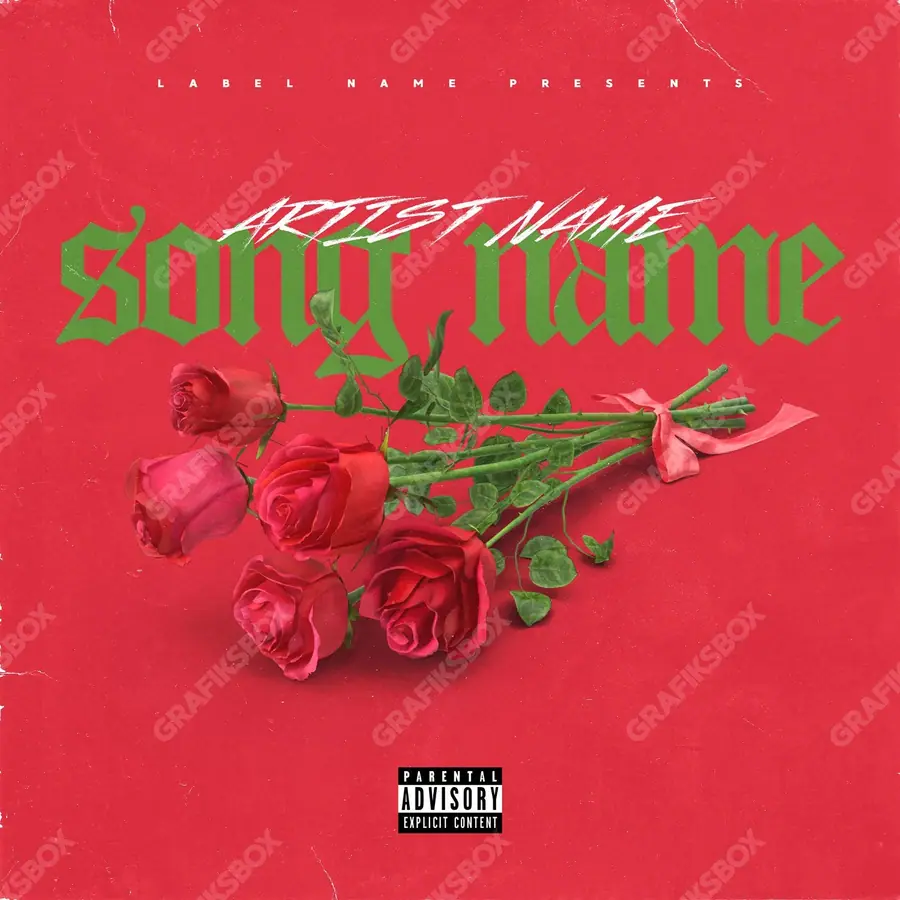 Portada de álbum prediseñada «Ramo Rojo» — un motivo con carácter propio, en tonos rojos intensos