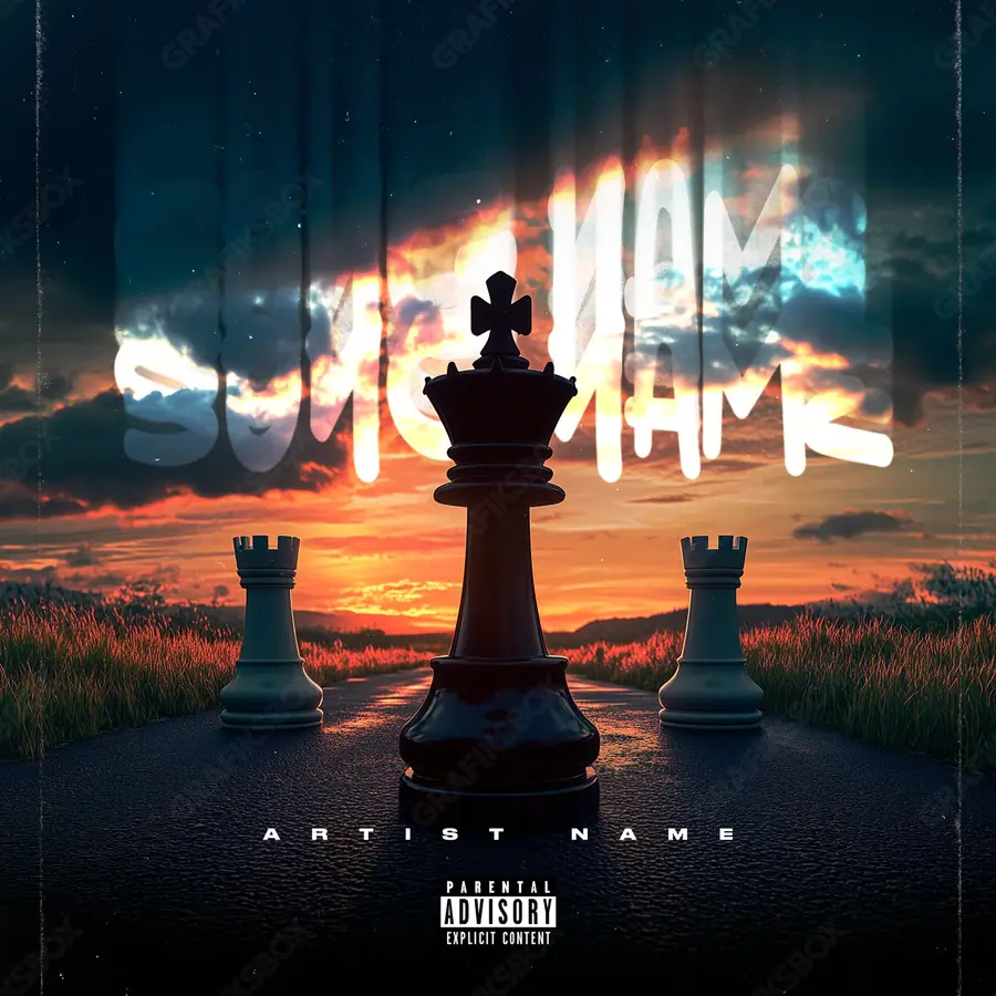 Portada de álbum prediseñada «The Presential» — una idea visual original sin equivalente cercano en el catálogo, en una gama naranja