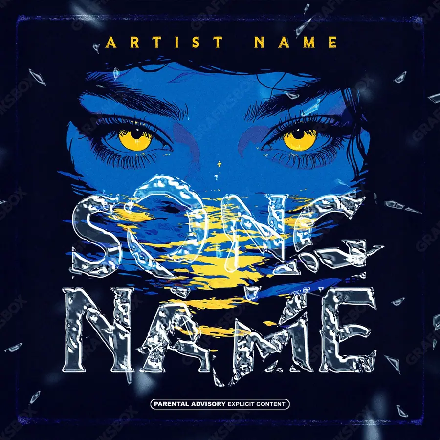Premade album cover “The Lagoon” — a frame that refuses to sit in one category in a blue palette