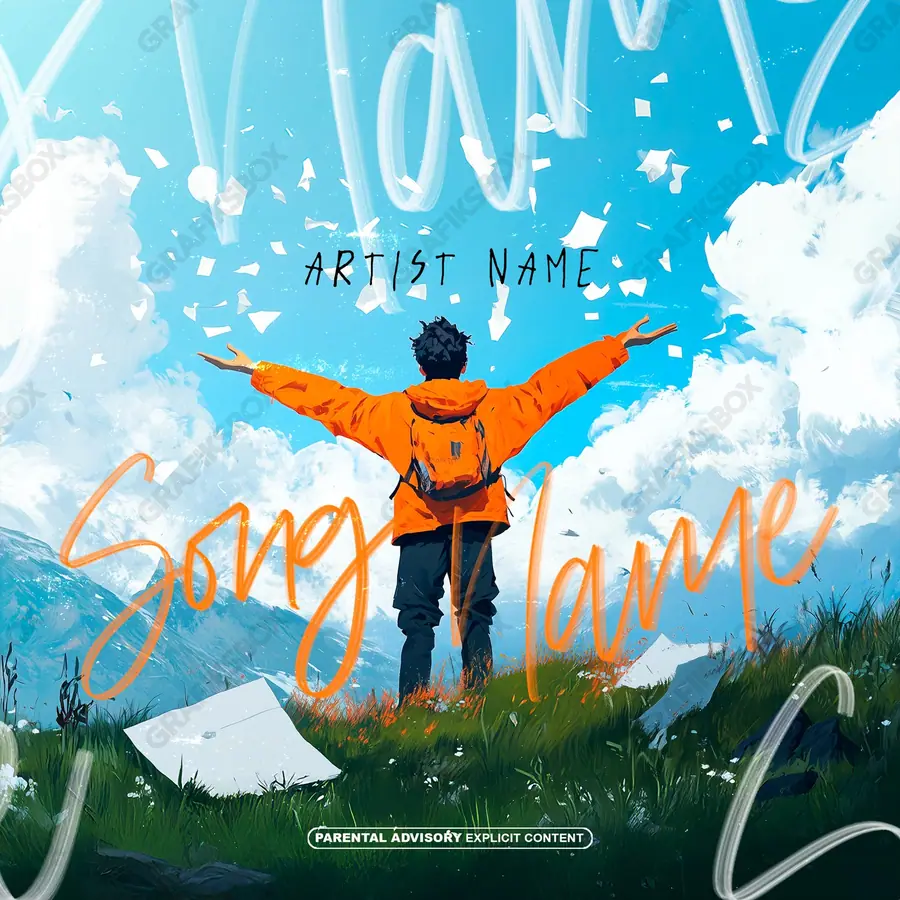 Portada de álbum prediseñada «Alpinist» — un motivo con carácter propio, en una gama azul