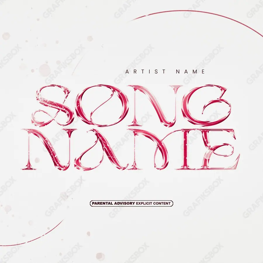 Premade album cover “Smooth” — a subject with a character of its own in a red palette