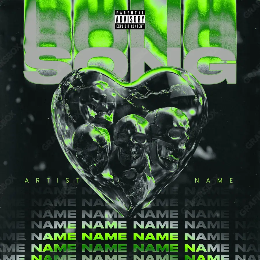 Premade album cover “Nastiness” — a frame that refuses to sit in one category in green shades