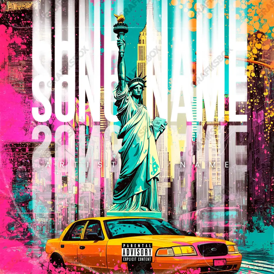 Premade album cover “World Center” — a subject with a character of its own in a pink palette