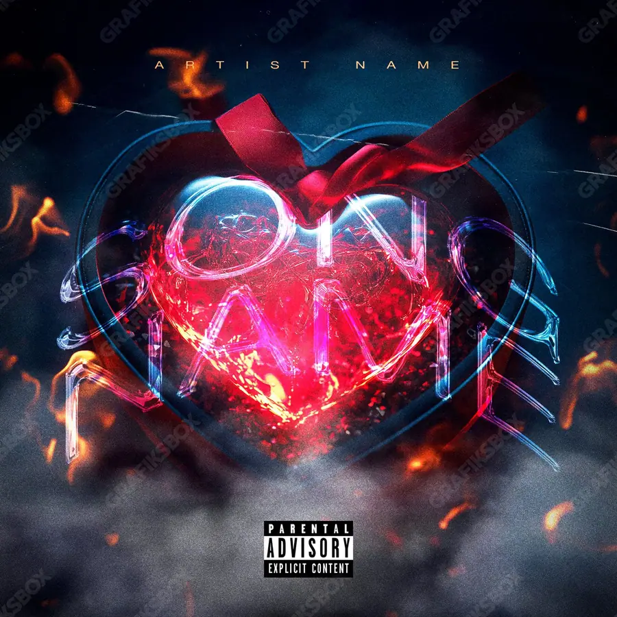 Обложка для песни «Red Ribbon» — тёмный кадр, в красных тонах