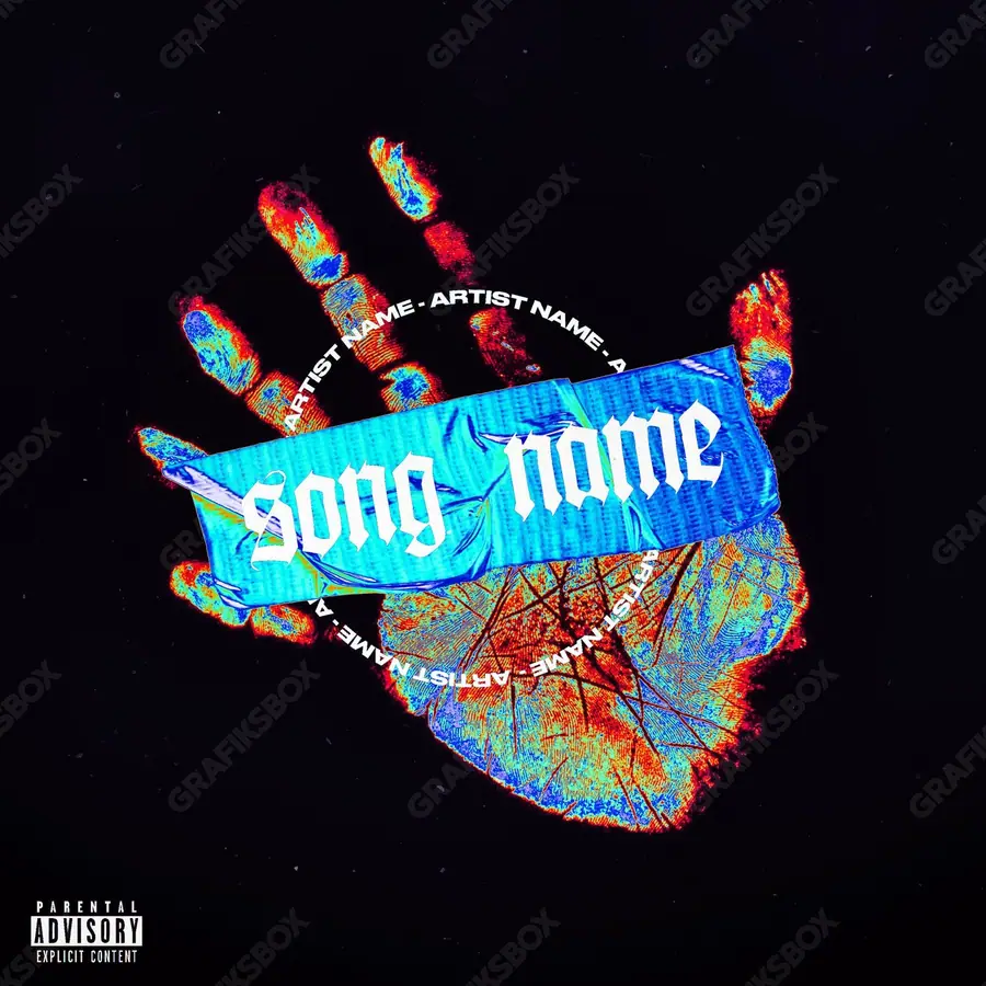 Premade album cover “Touch” — a shot about a relationship, without the clichés in a blue palette