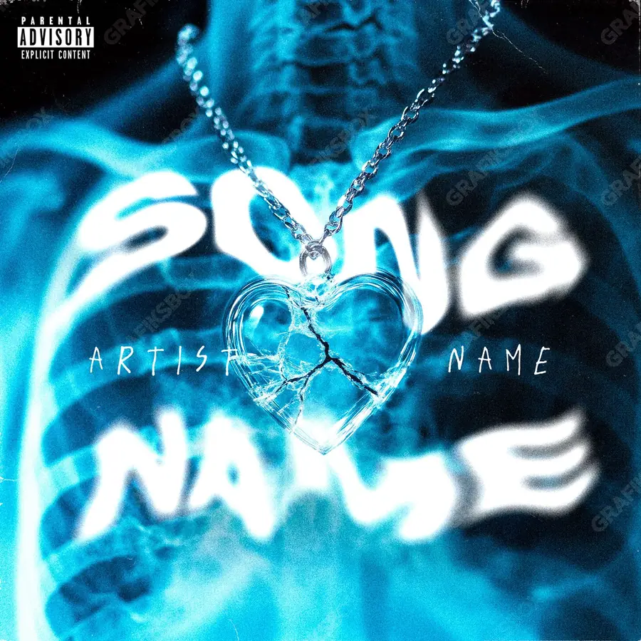 Portada de álbum prediseñada «Radiology» — un motivo con carácter propio, en una gama azul