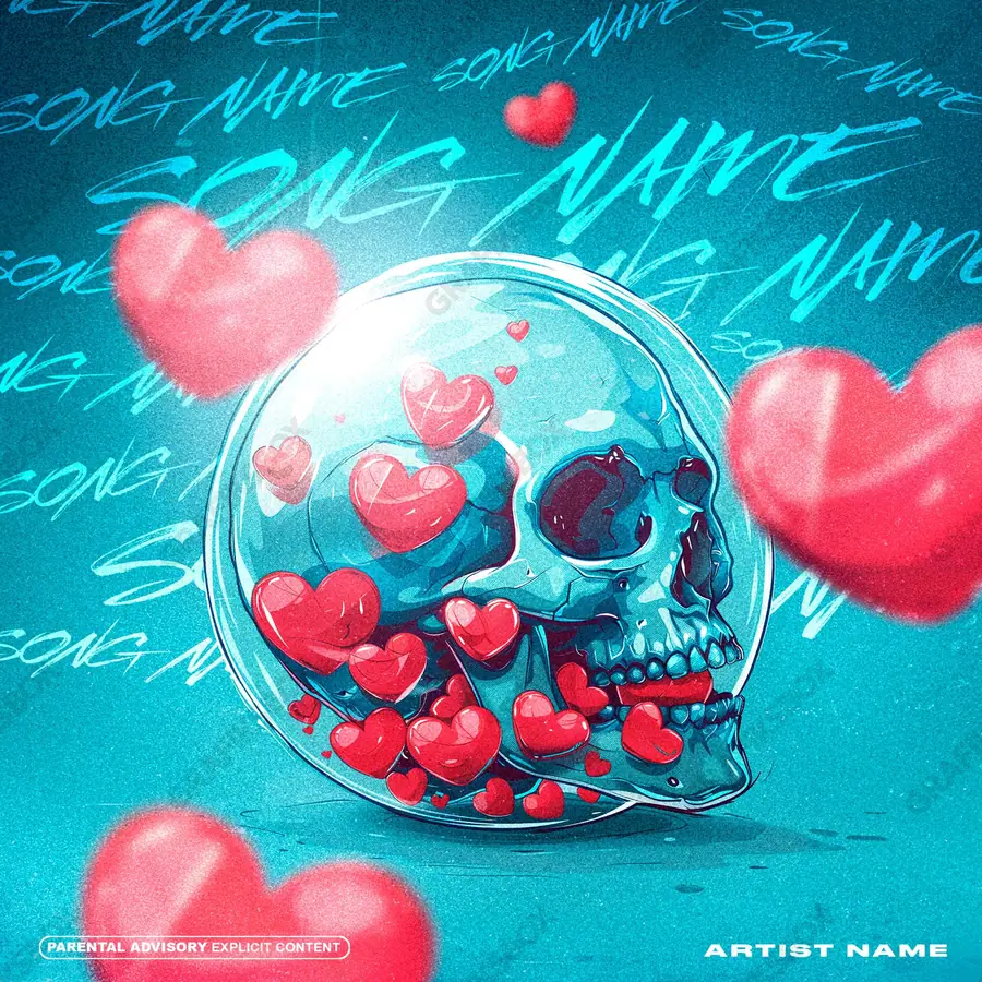 Готовая обложка для трека про любовь «Dying Love» — кадр про отношения — без пафоса и лишнего, в синих тонах