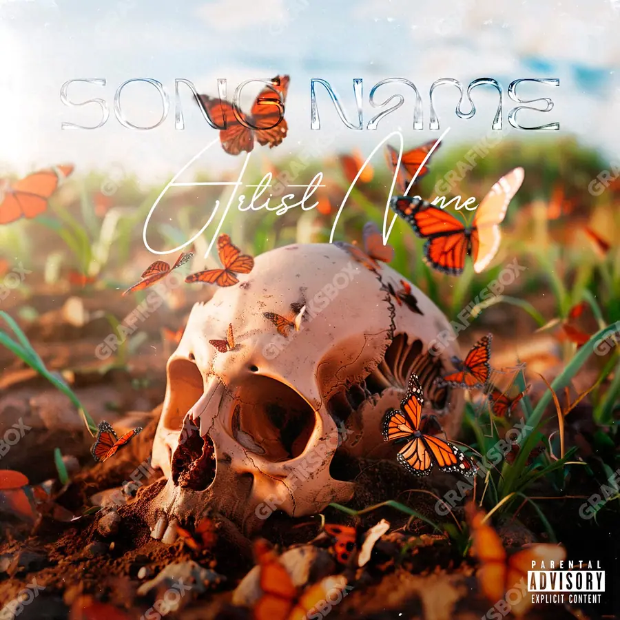 Portada de álbum prediseñada «All Souls» — un encuadre que no encaja en una sola categoría, en una gama naranja