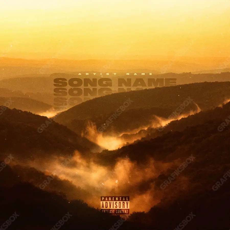 Premade album cover “Meadow” — a frame that refuses to sit in one category in orange shades