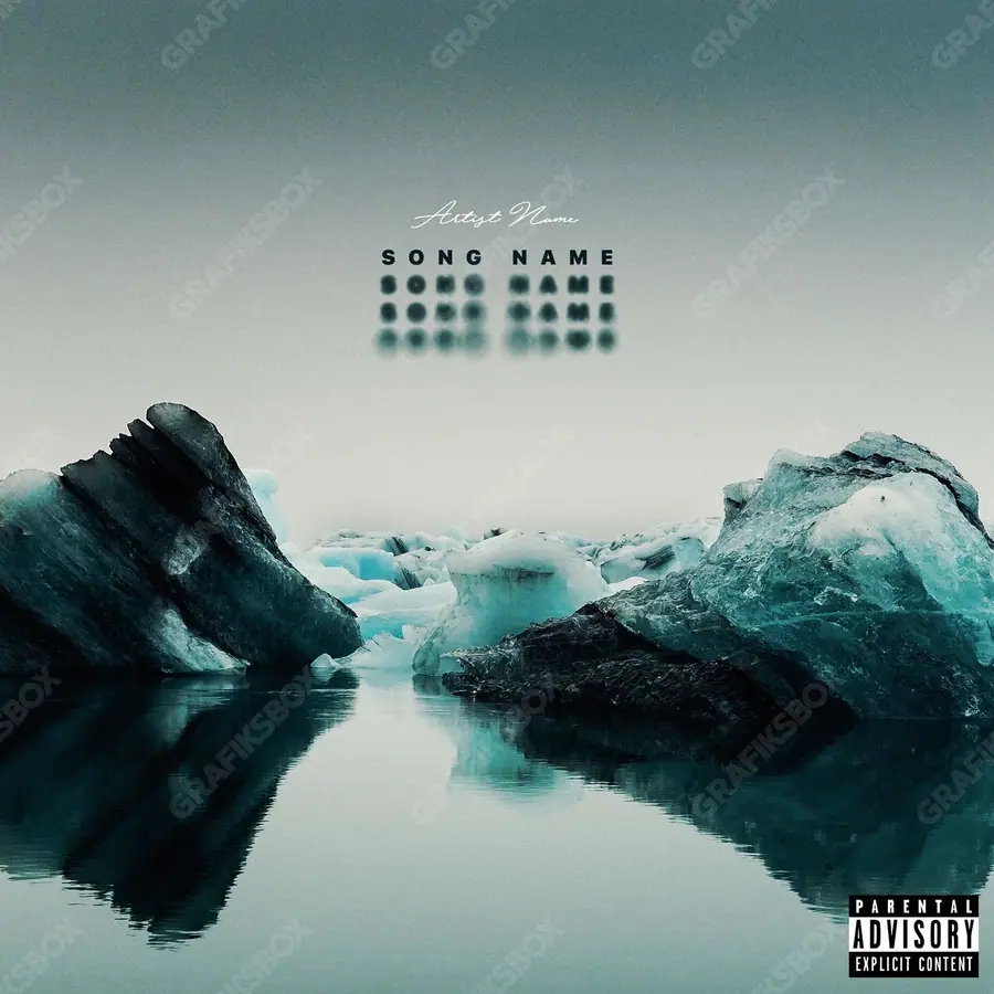 Обложка для трека «Cold» — минималистичный кадр, в синих тонах