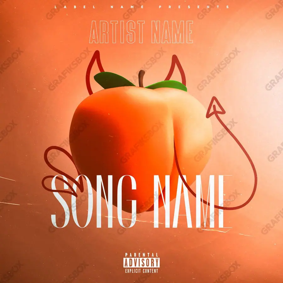 Portada de álbum prediseñada «Peach» — un motivo con carácter propio, en una gama naranja